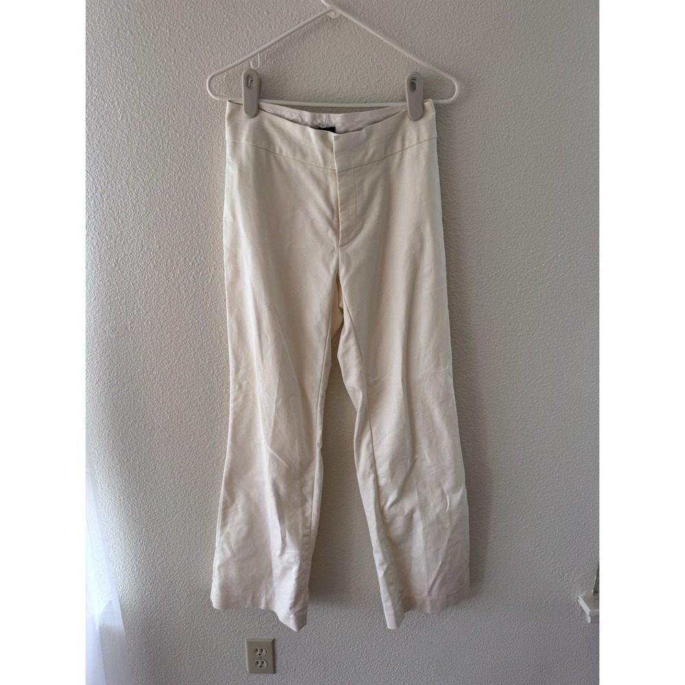 Banana Republic Harrison Stretch Pants Ivory Cream Bootcut Career  Women's Sz 8